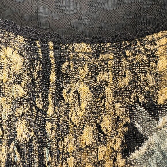 Christopher & Banks 3/4 Sleeve Lettuce Hem Top Womens Medium Artsy Fairy Grunge - Picture 14 of 16